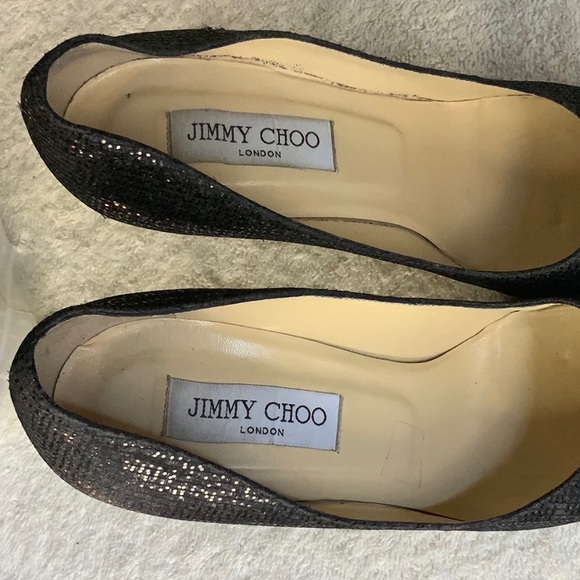 Jimmy Choo Black Cosmic Sequin Pumps with a Stiletto Heel (EU 38.5 / 8.5) - Picture 5 of 6